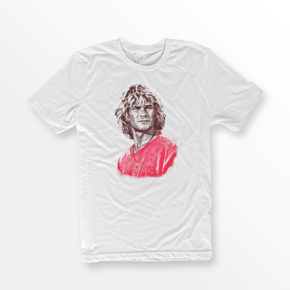 Bodhi Zafa 90's Surfing Movie Shirt from ShirtLoaf white Bella Canvas Premium Unisex T-shirt