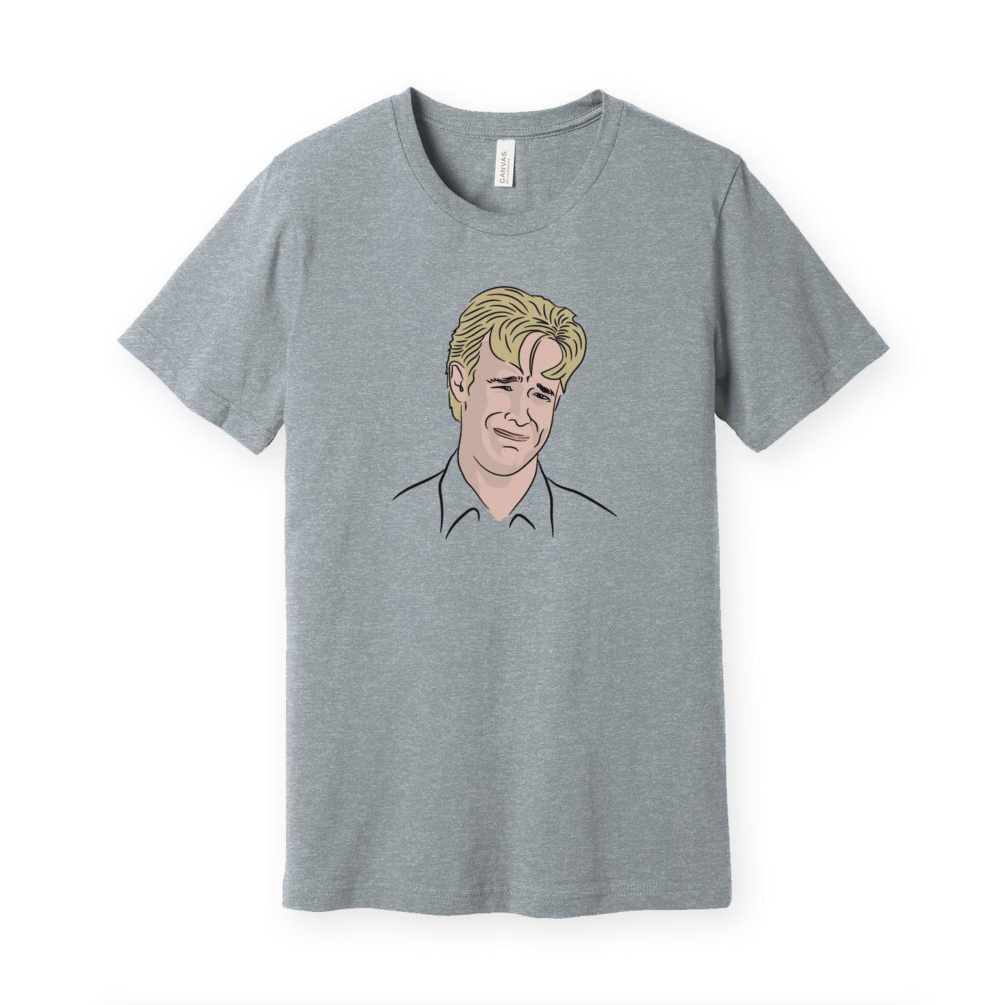 90s James Vand Der Beek Dawson's Meme Tee in Bella Canvas Athletic Heather Short Sleeve T shirt