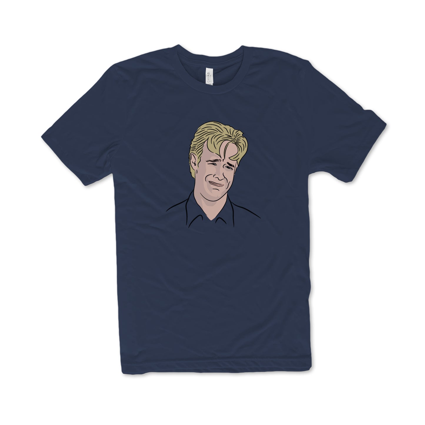 90s James Vand Der Beek Dawson's Meme Tee in Bella Canvas Navy Short Sleeve T shirt