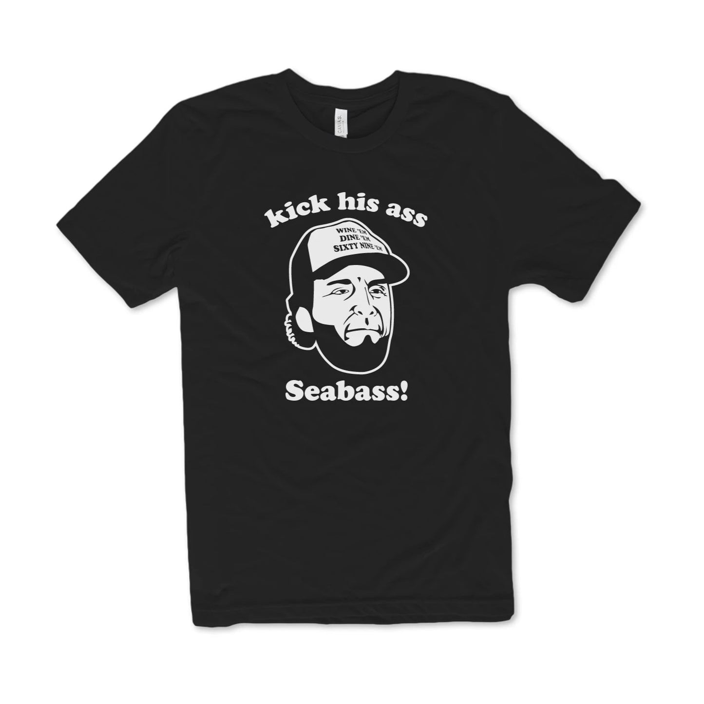 90s Movie Shirt Dumb and Dumber Kick His Ass Seabass BLACK