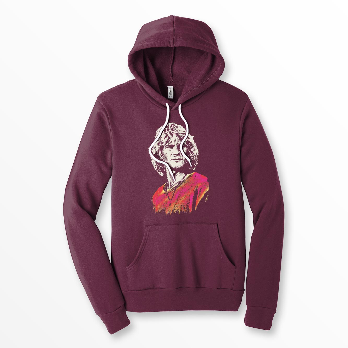 Bodhi Zafa 90s Surfing Movie Sweatshirt Maroon Bella + Canvas Unisex Hooded Sweatshirt