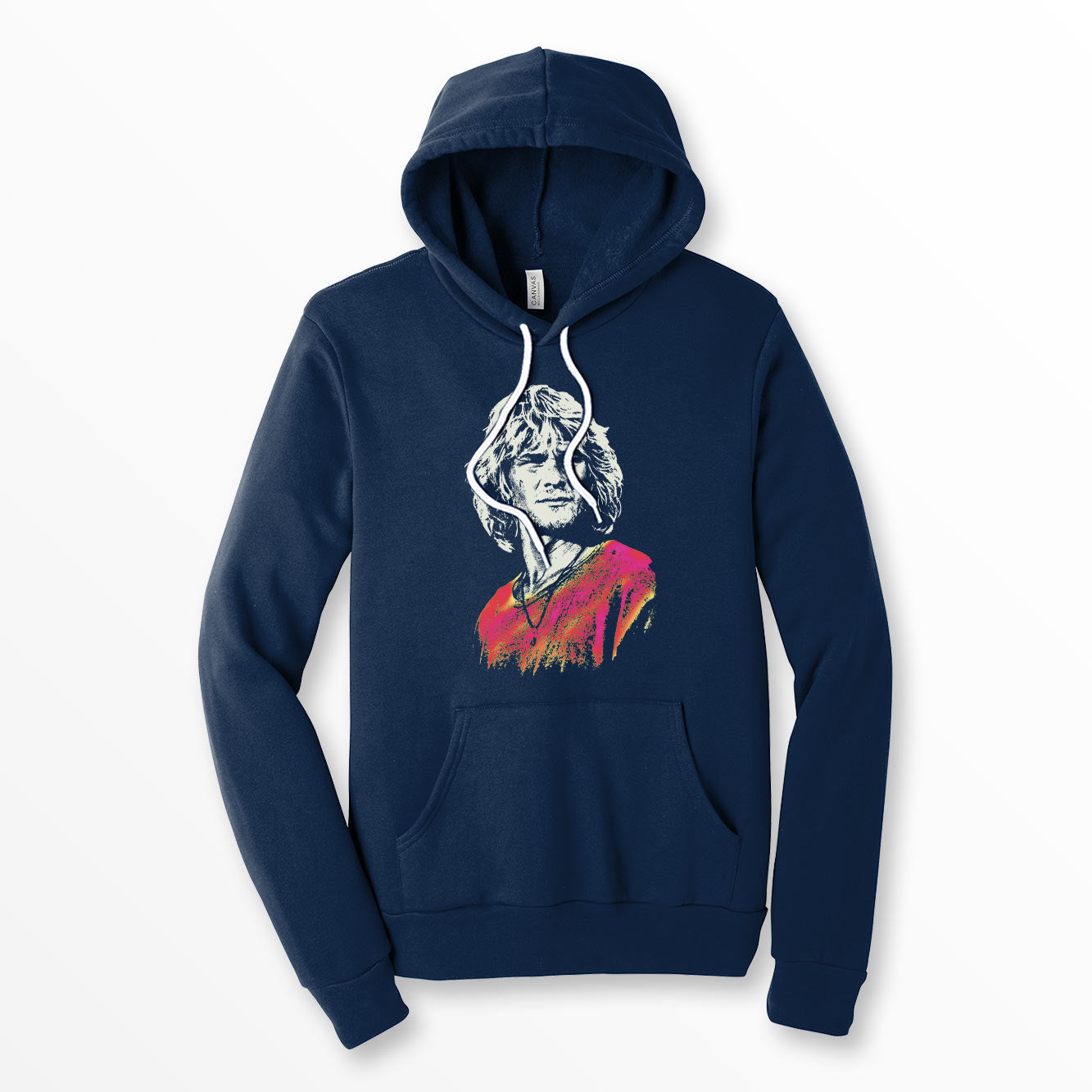 Bodhi Zafa 90s Surfing Movie Sweatshirt Navy Bella + Canvas Unisex Hooded Sweatshirt