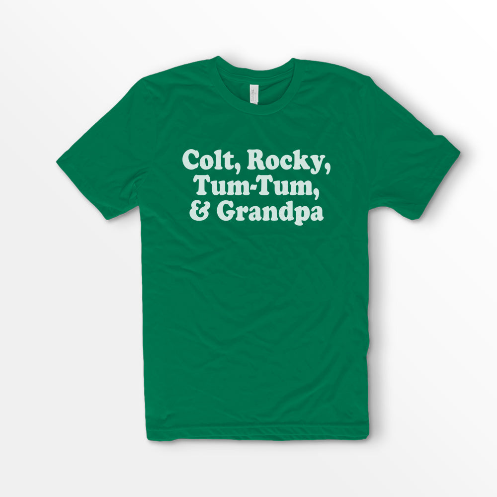 Colt Rocky Tum Tum Grandpa Shirt 90s movie tee 3 ninjas movie shirt Bella Canvas 3001 Cotton T-shirt Kelly