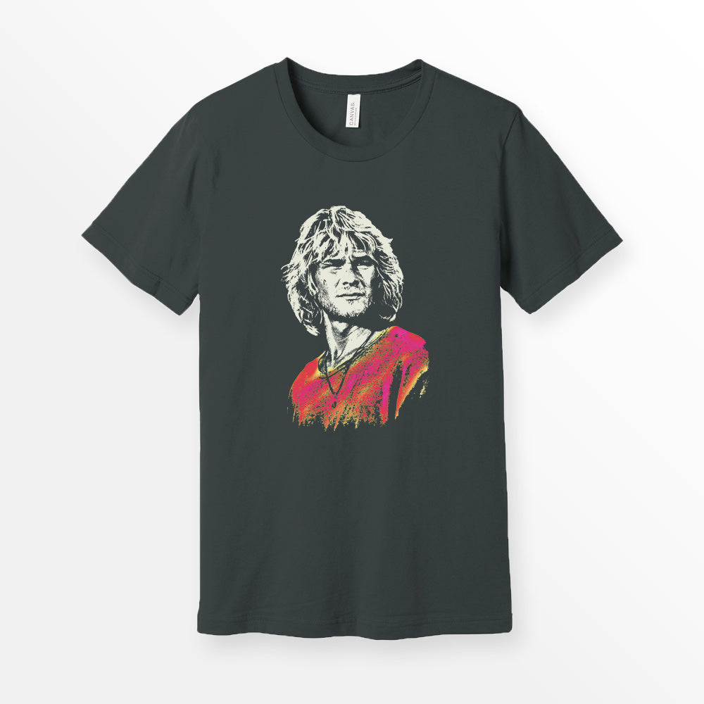 Bodhi Zafa 90's Surfing Movie Shirt from ShirtLoaf Dark Grey Bella Canvas Premium Unisex T-shirt 