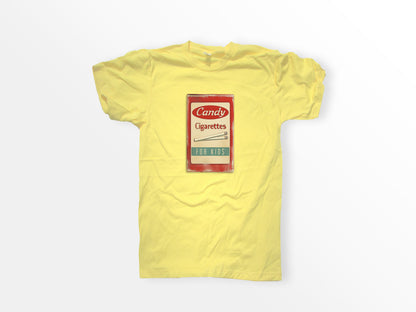 ShirtLoaf Vintage Candy Cigarettes Shirt Printed on Bella Canvas Short Sleeve YELLOW t-Shirt