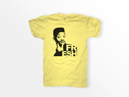 ShirtLoaf 90s Fresh Will Smith T-shirt Printed on Bella Canvas Short Sleeve YELLOW T-shirt