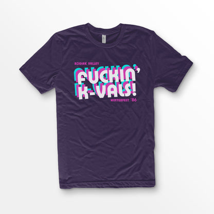 ShirtLoaf F***ing K-Vals Kodiak Valley winterfest 86 movie shirt printed on a premium Purple Bella + Canvas 3001 unisex short Sleeve t-shirt