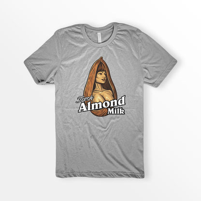 ShirtLoaf Fresh Almond Milk Funny Shirt Boobs Shirt Almond Milk Joke Shirt Bella Canvas 3001 Athletic Heather t-shirt