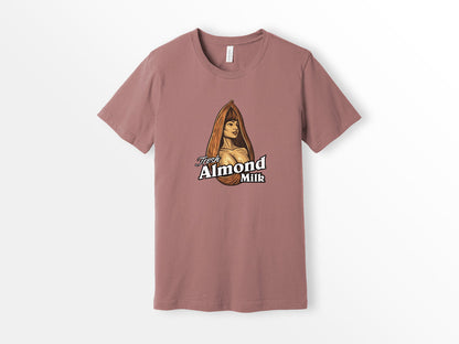 ShirtLoaf Fresh Almond Milk Boobs Funny T-shirt Bella Canvas 3001 MAUVE Shirt