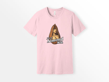 ShirtLoaf Fresh Almond Milk Boobs Funny T-shirt Bella Canvas 3001 Pink Shirt