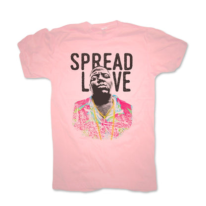 B.I.G. Biggie Spread Love Bella + Canvas Cotton T shirt Pink