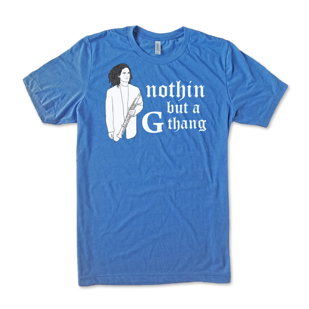 Heather Royal Nothing but a G thang Kenny G 90s shirt