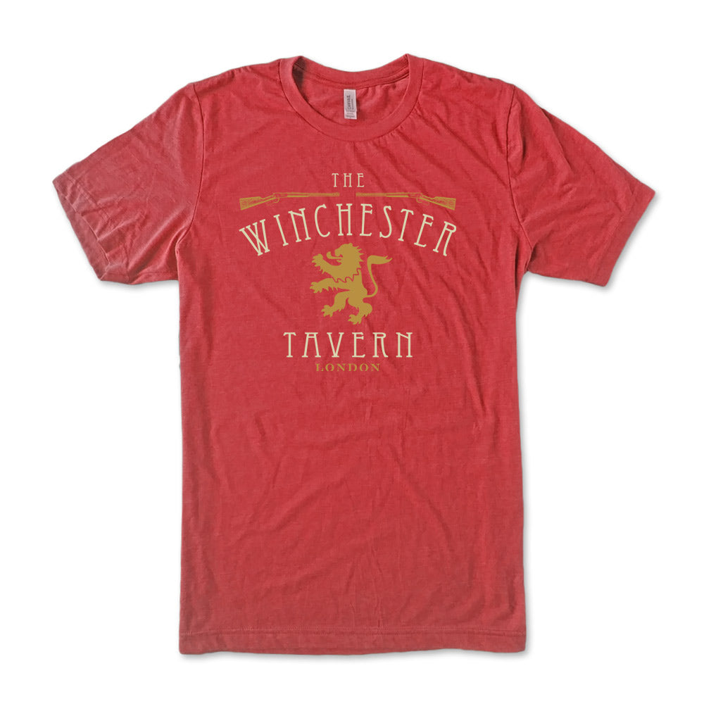 Heather Red Winchester Bar T shirt Sean of the Dead