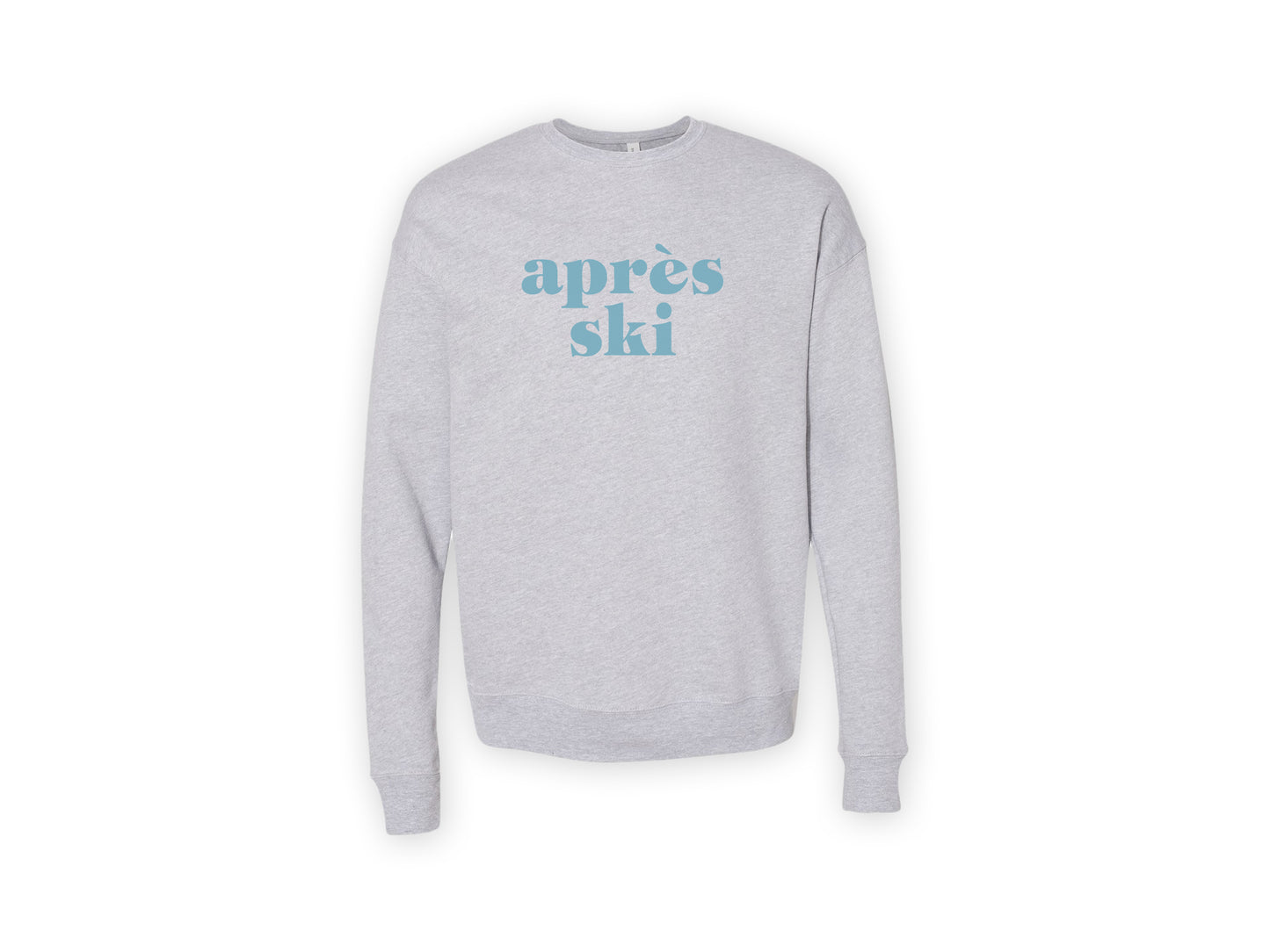 Bella Canvas 3945 Athletic Heather Soft Crewneck Sweatshirt Vintage Apres Ski top