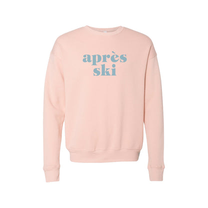 Bella Canvas 3945 PEACH Soft Crewneck Sweatshirt Vintage Apres Ski Shirt