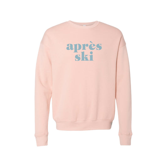 Bella Canvas 3945 PEACH Soft Crewneck Sweatshirt Vintage Apres Ski Shirt