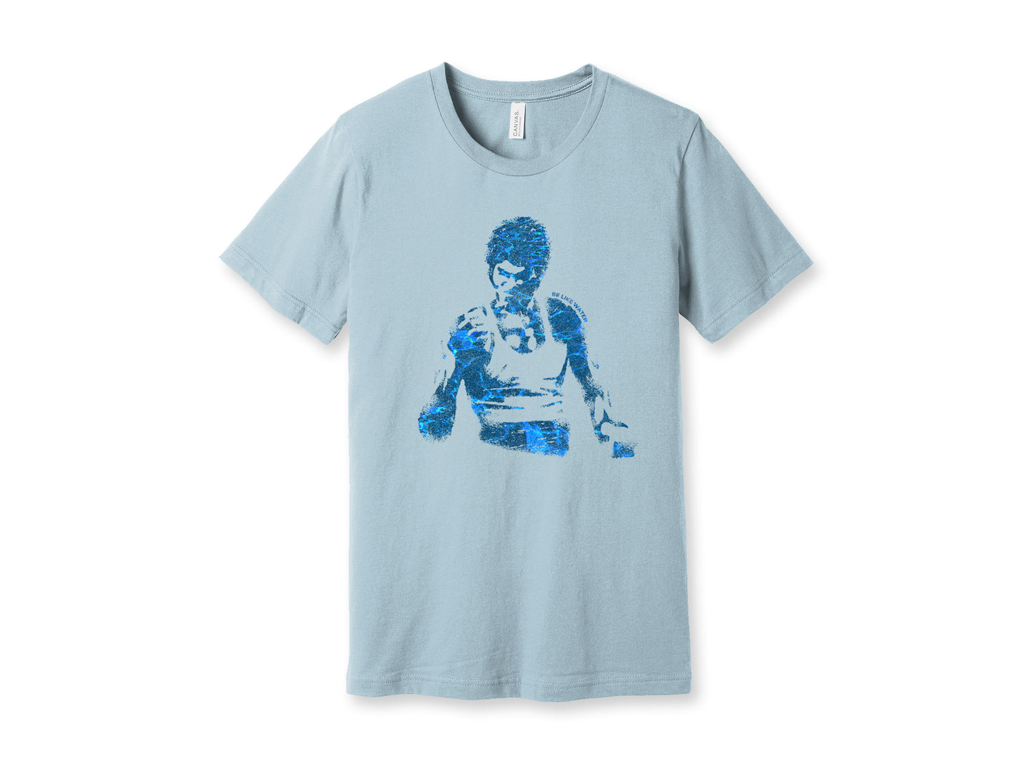 Bruce Lee Be Like Water Quote T shirt LIGHT BLUE