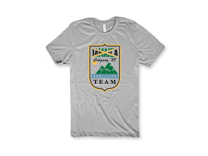 Cool Runnings Jamaica Bobsled Team 88' Calgary Olympics Vintage Shirt ATHLETIC HEATHER