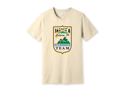 Cool Runnings Jamaica Bobsled Team 88' Calgary Olympics Vintage Shirt NATURAL
