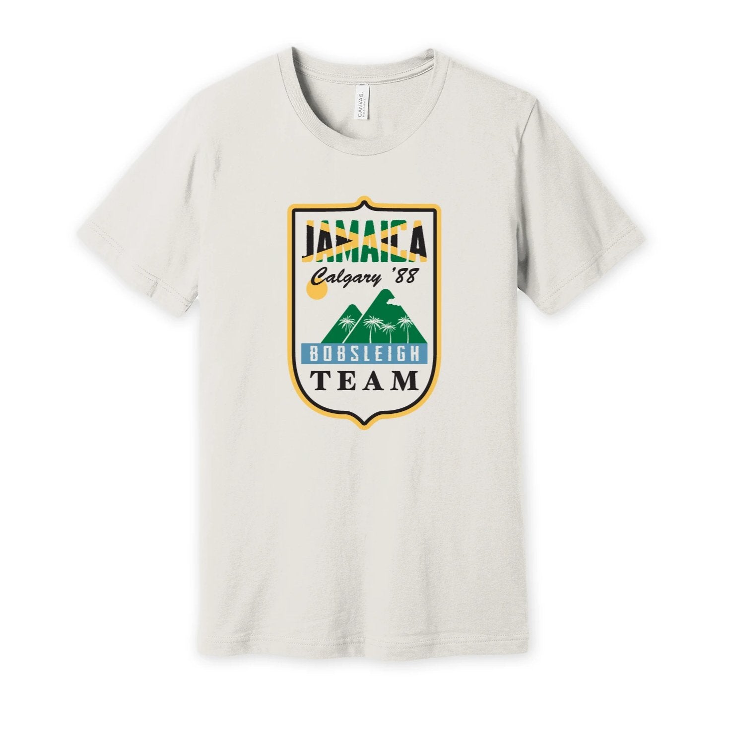 Cool Runnings Jamaica Bobsled Team 88' Calgary Olympics Vintage Shirt Vintage WHite