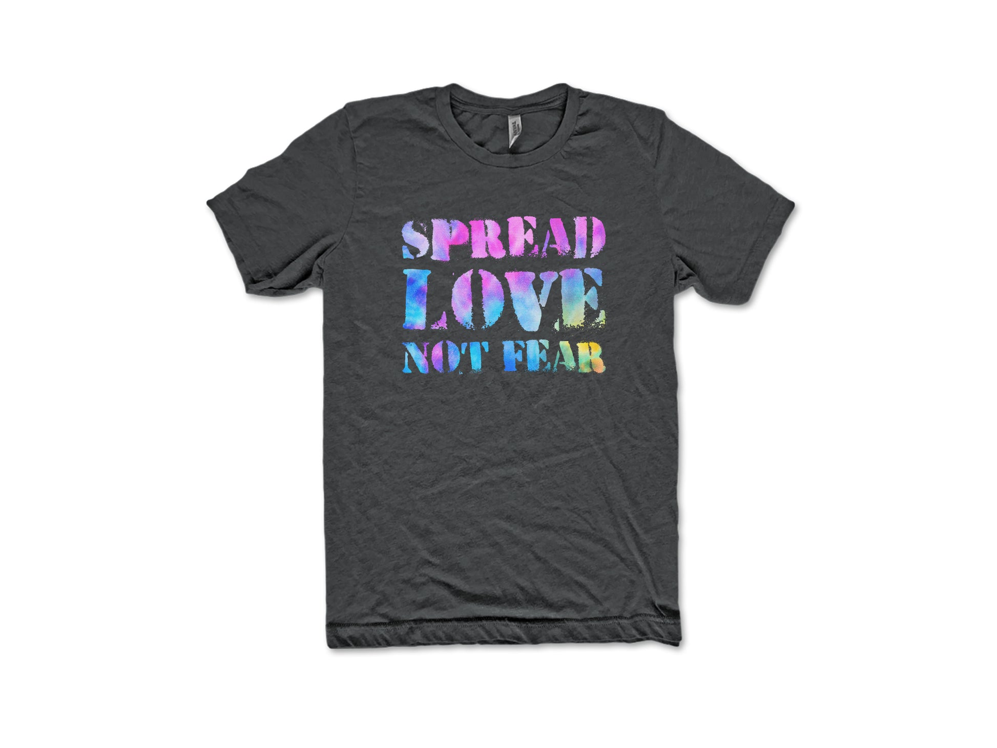 ShirtLoaf Coronavirus Covid-19 spread love not fear shirt DARK HEATHER