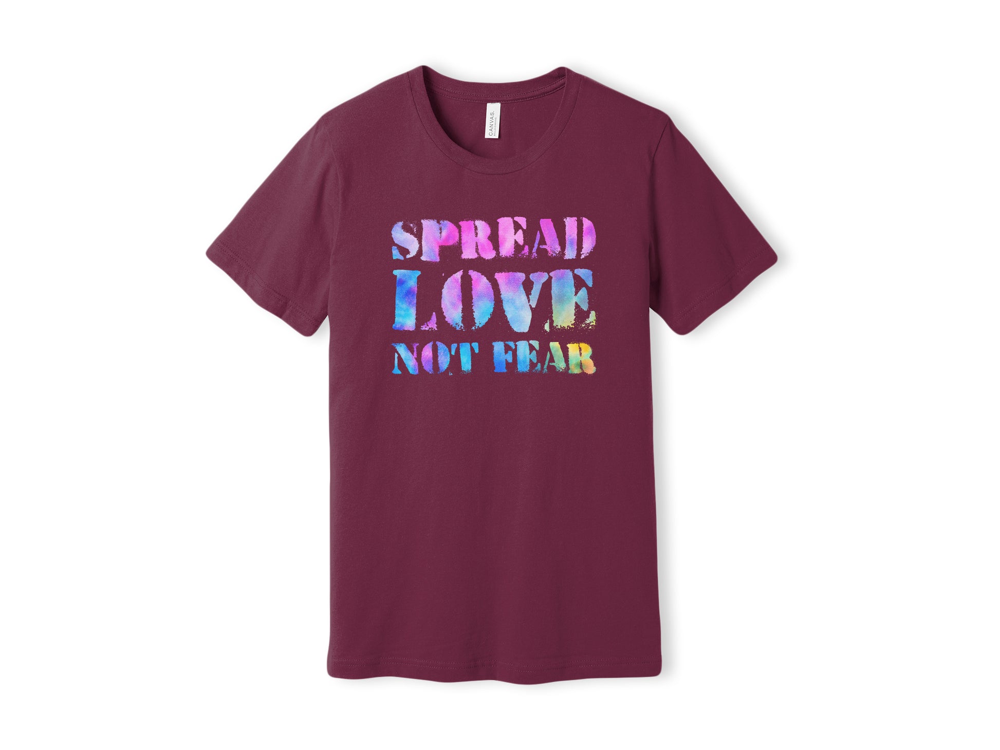 ShirtLoaf Coronavirus Covid-19 spread love not fear shirt MAROON