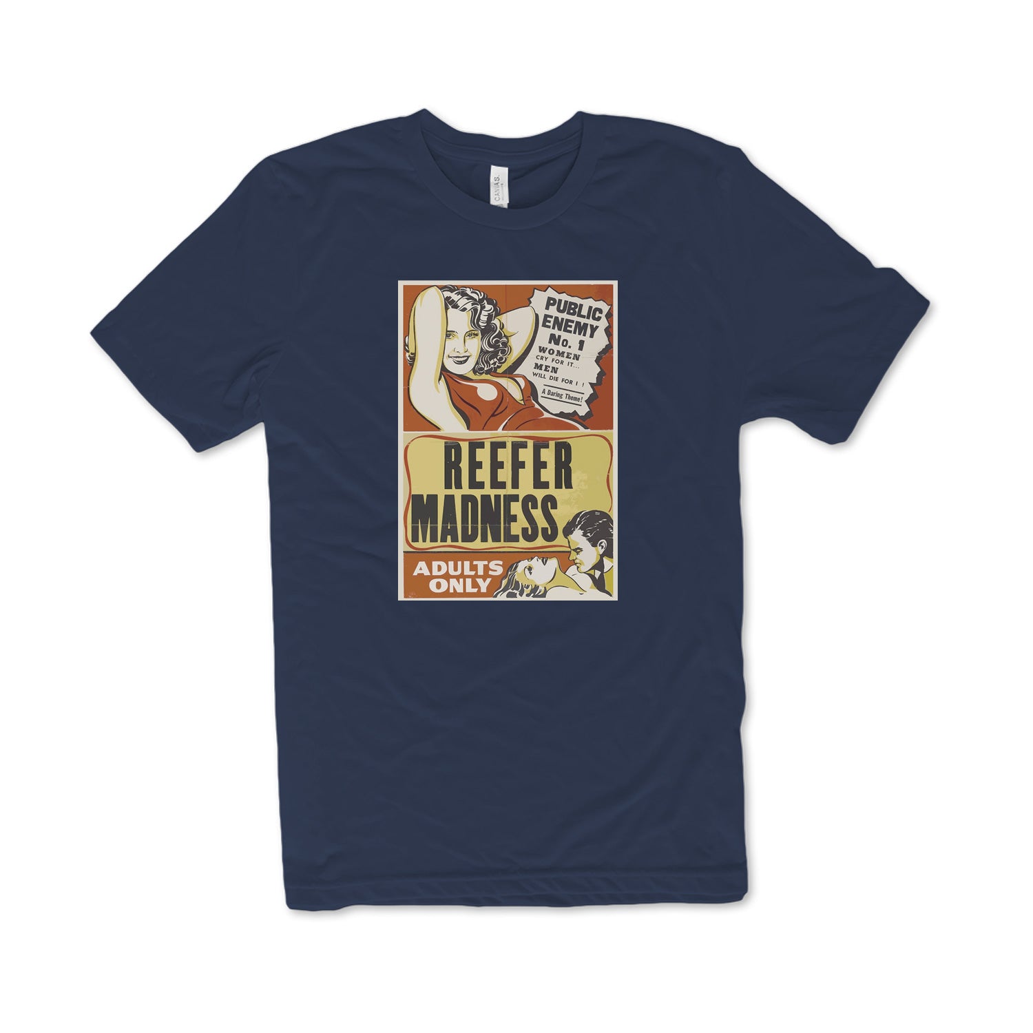 Navy Blue Marijuana poster Reefer Madness t-shirt
