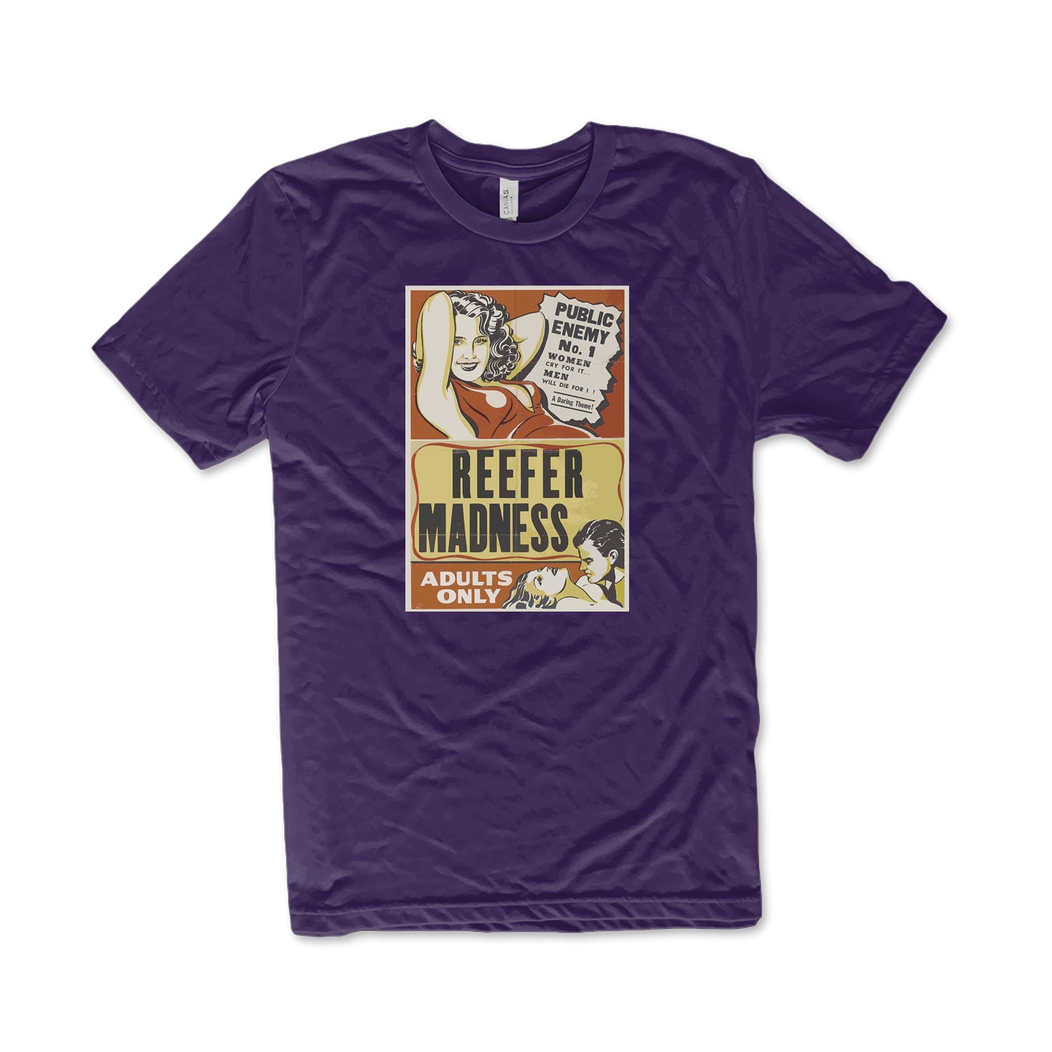 Old School Reefer Madness Poster T shirt in Purple