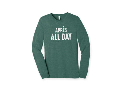 Bella Canvas Heather Forest Apres All Day Long Sleeve T shirt