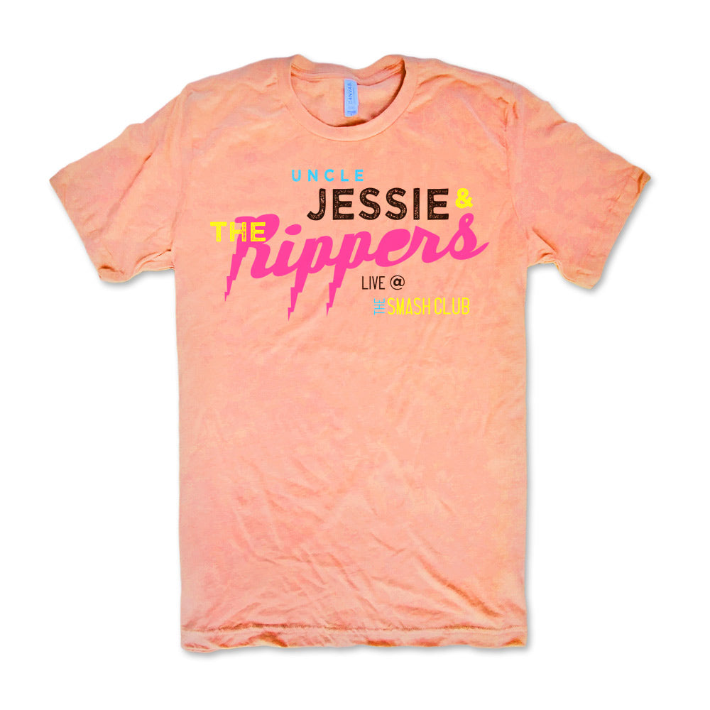 Uncle Jessie Full House Jessie and the Rippers band shirt live Bella Canvas Heather Sunset Short Sleeve T shirt