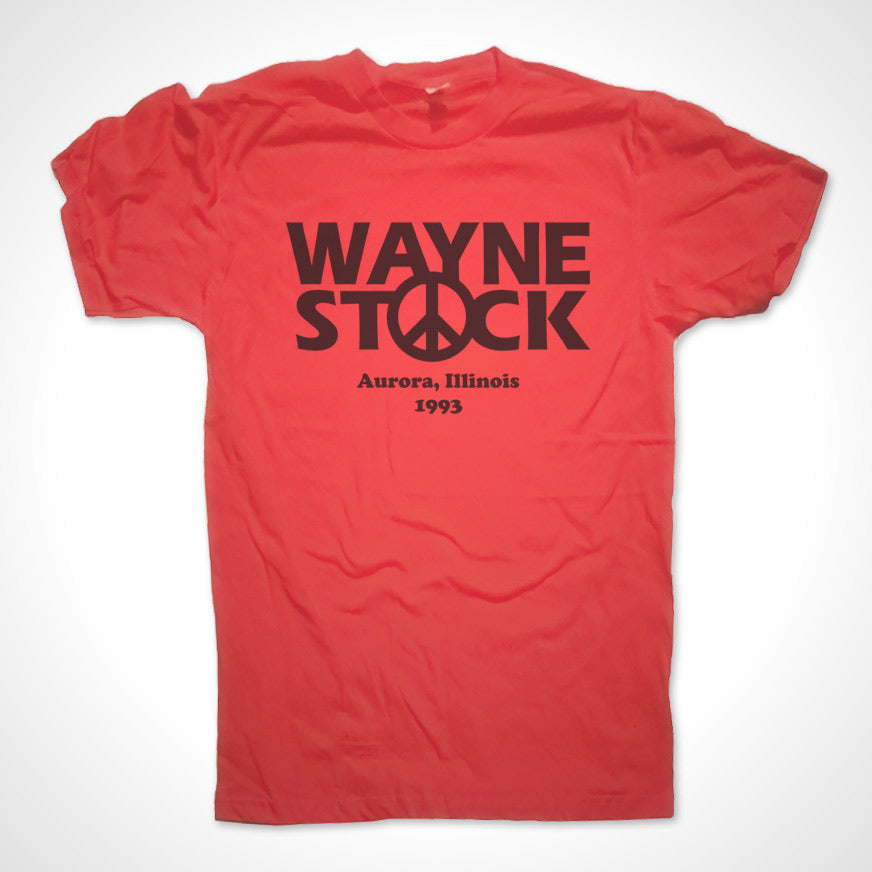 Waynes World Wayne stock Party on t shirt Red