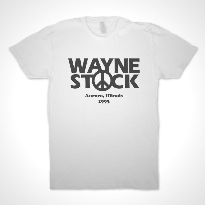 Wayne's World party on Wayne Stock 90's white t shirt